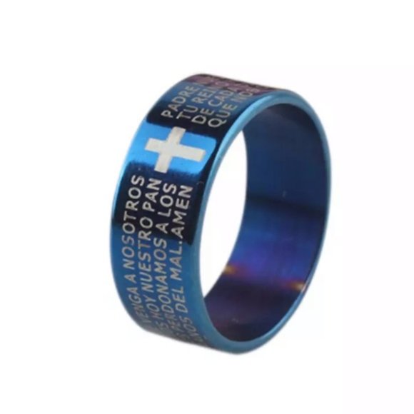 Jewelry - 8mm Titanium Steel Prayer Ring Men / Women